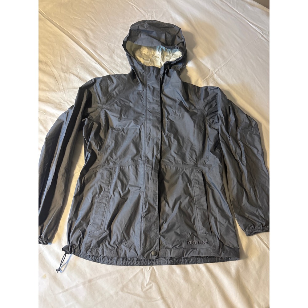 Marmot Rain Jacket Womens M Gray  PreCip Waterproof Hooded Shell